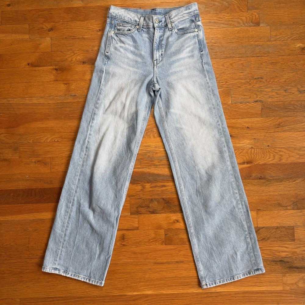 AYR The Secret Sauce High Rise Wide Leg Jeans 25 Blue Comfort Stretch USA Made